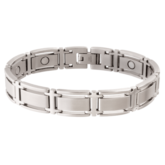 Executive Symmetry Silver Magnetic Bracelet