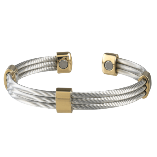 Trio Cable Stainless/Gold Magnetic, back
