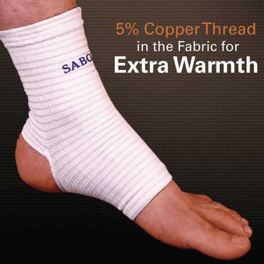 Copper Thread Ankle Support, close-up